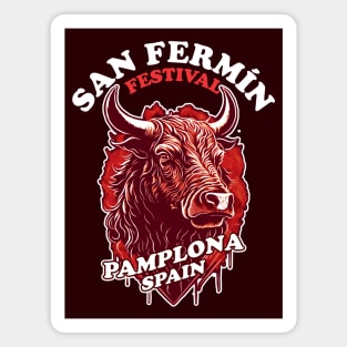 San Fermín Feria  - Pamplona, Spain - Running Of The Bulls Magnet